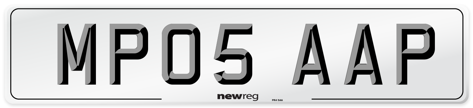 MP05 AAP Number Plate from New Reg